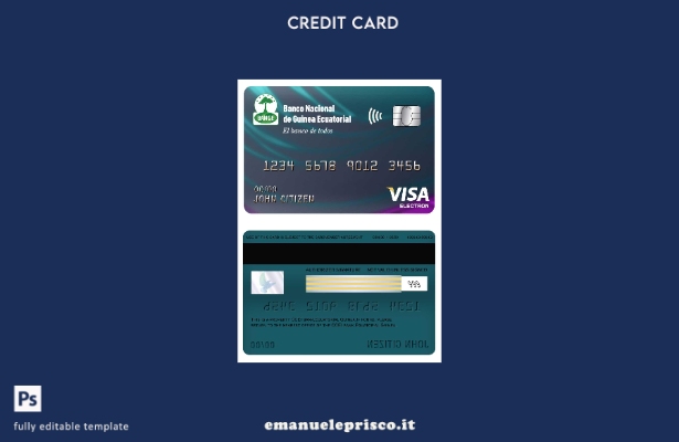 stile verificato Modello di carta elettronica per visto bancario nazionale della